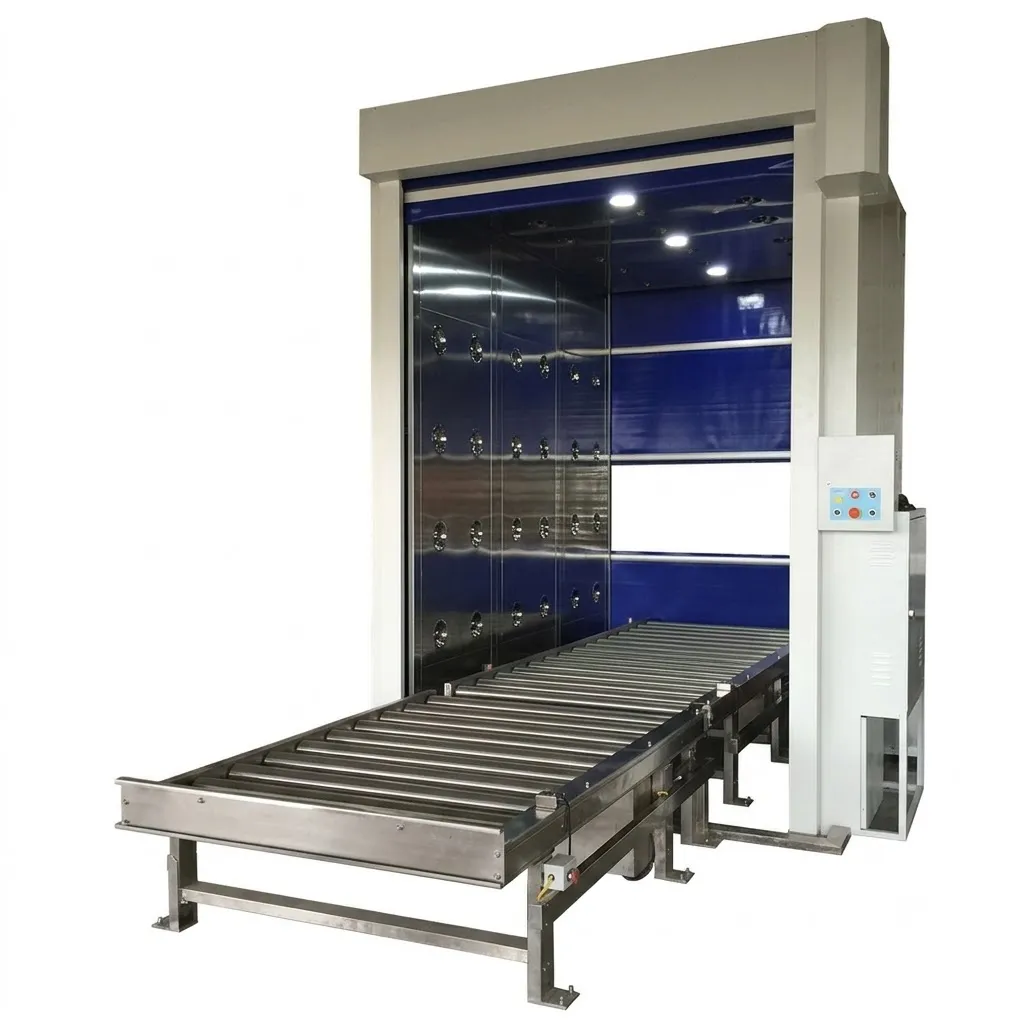 Materials Air Shower and Conveyor Belt