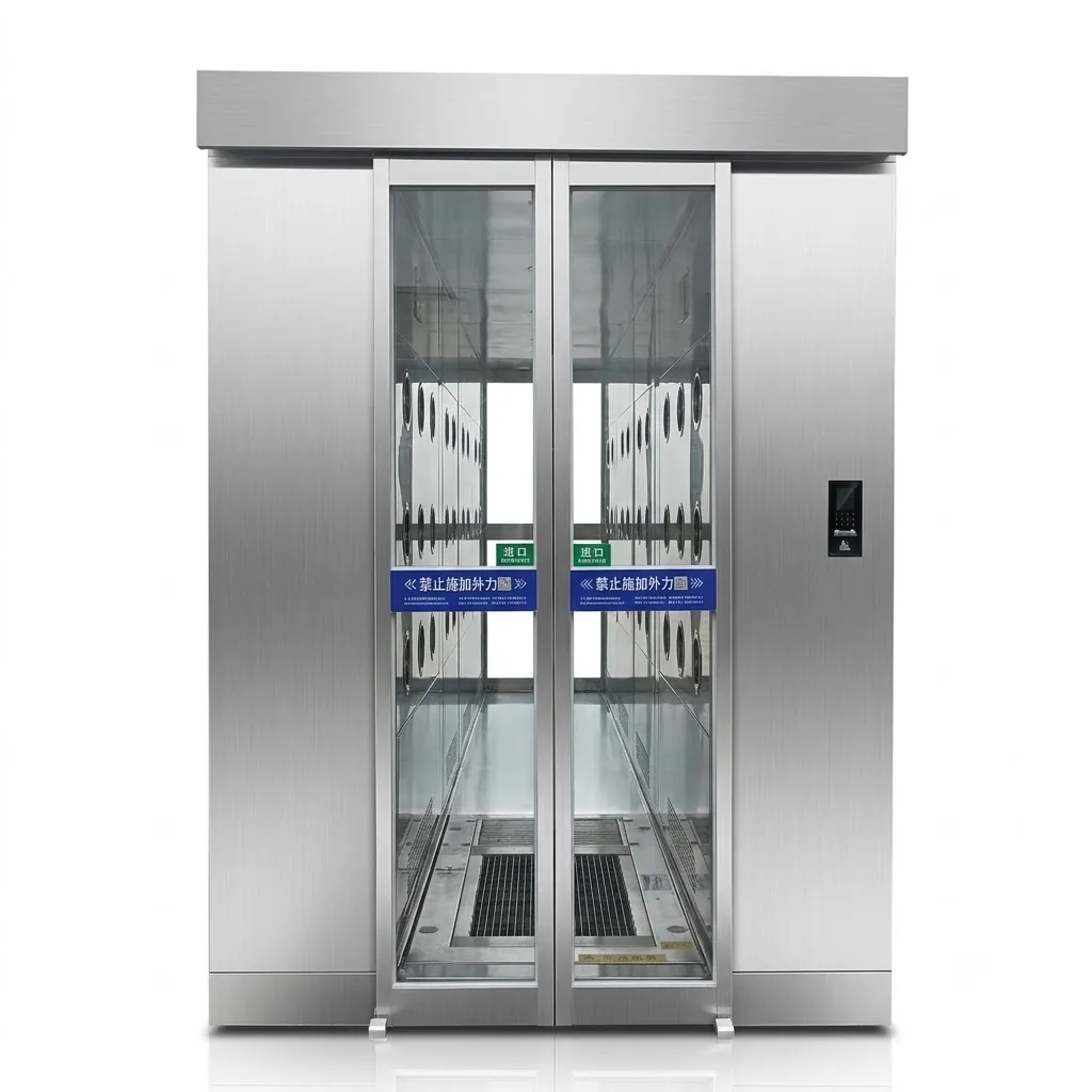 Auto Door Air Shower With Shoe Cleaning Device