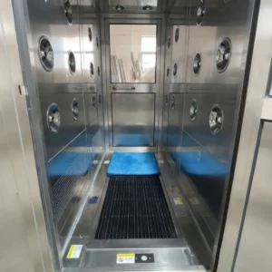 Personnel Air Shower With Shoe Cleaning Device